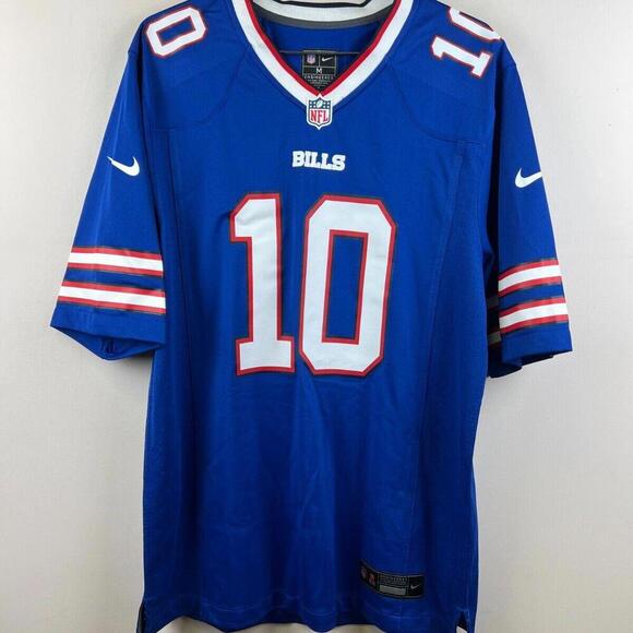 Nike Khalil Shakir #10 Buffalo Bills Jersey Men’s Size M Blue NFL Football Shirt - Picture 1 of 7